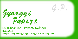 gyorgyi papszt business card